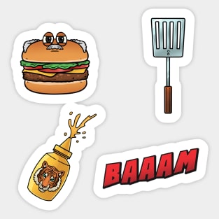 Funny Grilling | Mustard Tiger Sticker